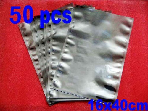 50 pcs esd anti-static static shielding bags 16x40cm open-top (6.3x15.7&#034;) for sale