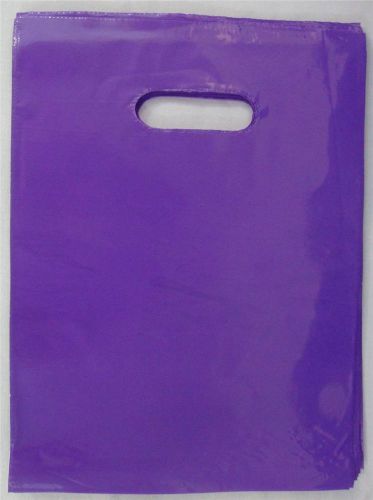 1000 qty. 9 x 12 purple glossy low density merchandise bag retail shopping bags for sale