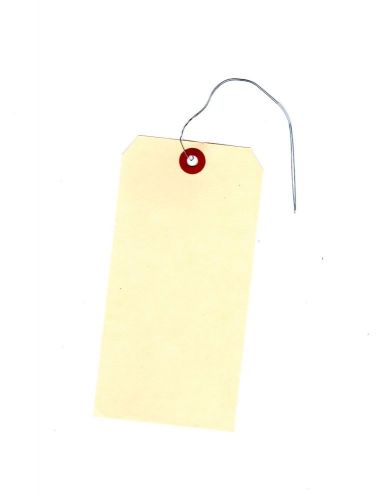 Blank wired manila tags, size 6.25 x 3.0 inches