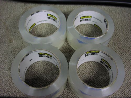 (4ROLLS) PACKAGING TAPE, 48mm X 50M, APPROX 2&#034; X 55 YDS, NEW,  MADE IN USA