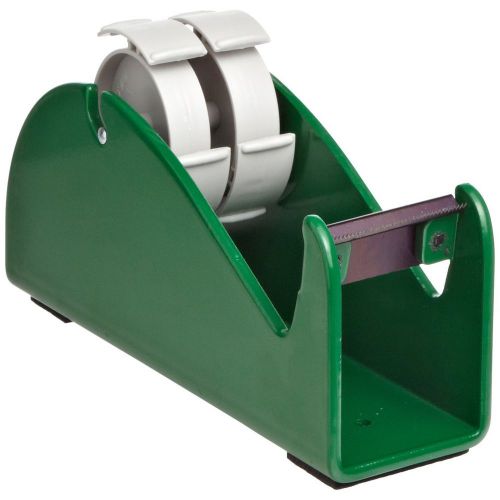 2 inch Heavy Duty Tabletop Tape Dispenser Weighted Metal 1 or 2 rolls Green