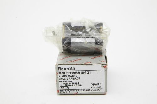 Bosch Rexroth R166619421 Block Ball Carriage Linear Bearing (Pre Greased)