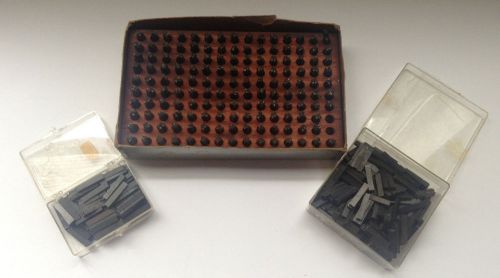 Vintage 400+ MATHEWS J2 Steel Punch Stamp Die Metal Letters w/Wood Box A&#039;s &amp; P&#039;s