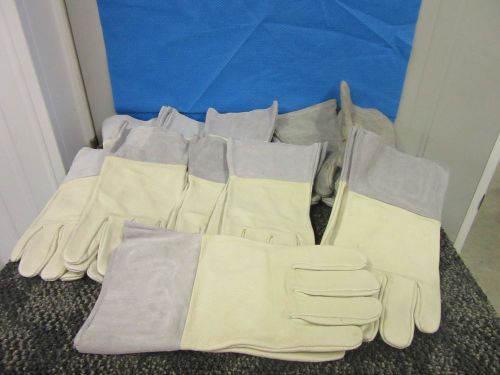 11 WELDING WELDER&#039;S SIZE MEDIUM LEATHER PROTECTIVE GLOVES MILITARY SURPLUS NEW