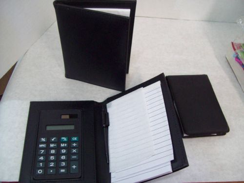 Set of Three Calculator Note Pad, Portfolios