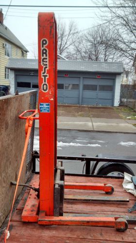 Presto foot powered lift hydraulic lift stacker fork lift for sale