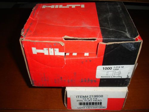 Hilti X-ZF 20 THP Concrete Nails Qty 500 &amp; 14 x 3-1/4 Phil. Concrete Scr Qty 100