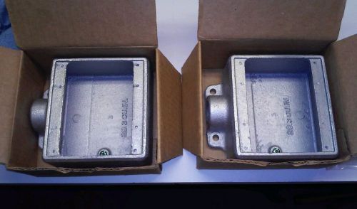 2 FS22 Condulet two Gang box cast Device Box,3/4&#034;
