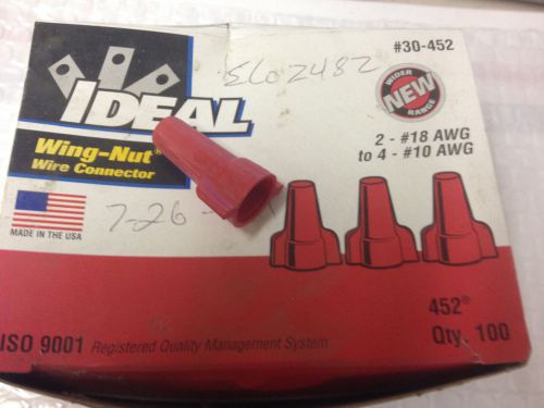 Ideal 18-10 AWG Wing-Nut Wire Connectors #30-452 BOX OF 100PCS