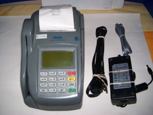 First data fd200 001302020 terminal receipt printer msr check reader for sale