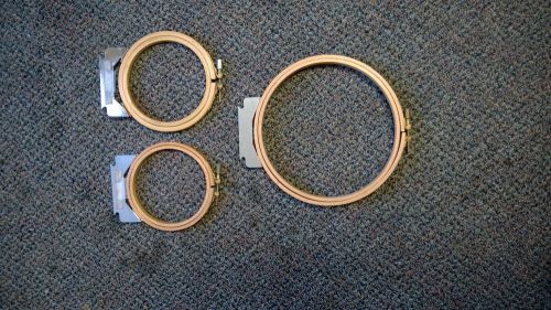 Melco EMC Large Circle Embroidery Hoops - 8&#034; - Double Thickness - set of 4