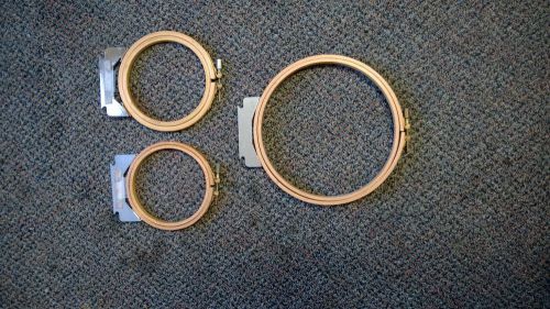 Melco EMC Large Circle Embroidery Hoops - 8&#034; - Double Thickness - set of 4