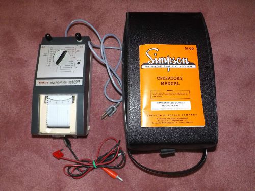 Simpson 604 series 2 ac/dc volt/millivolt - amp/milliamp recording meter for sale