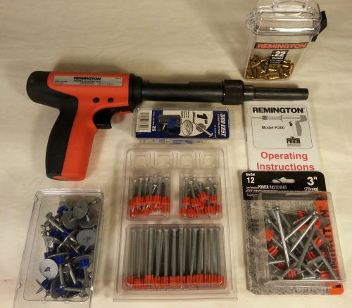 Remington r300  powder actuated tool.  lot of 22 cal power loads &amp; fasteners. for sale