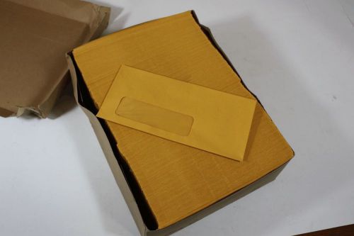 Genuine 4 Units X 500 Windowed Manilla Envelopes Size 4 X 8-1/4&#034;