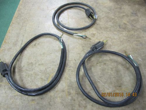 120 volt 18/3 lead in power cords with plugs - 3 @3 ft long and one @12 ft. long