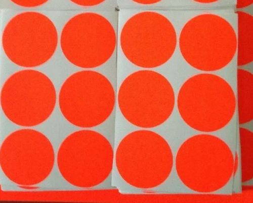 150 sticker label large orange neon 1 5/8&#034; inch crafts garage/yardsale for sale