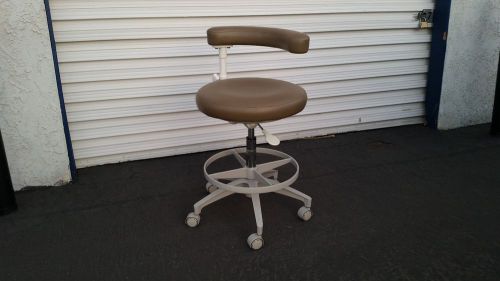 A-Dec 1622  TAUPE Cascade Assistants Dental Stool / Chair Excellent Cond!  Adec