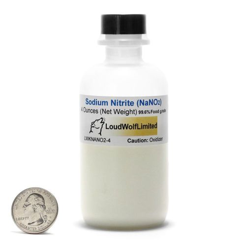 Sodium Nitrite / Fine Powder / 4 Ounces / 99.6% Pure / Food Grade / SHIPS FAST