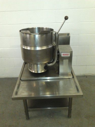 Groen tdb-7-40 steam jacketed kettle manual tilt with stand 40 quart 240v electr for sale