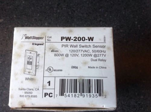 Watt stopper pw-200-w dual rated motion sensor pir wall switch sensor nib for sale