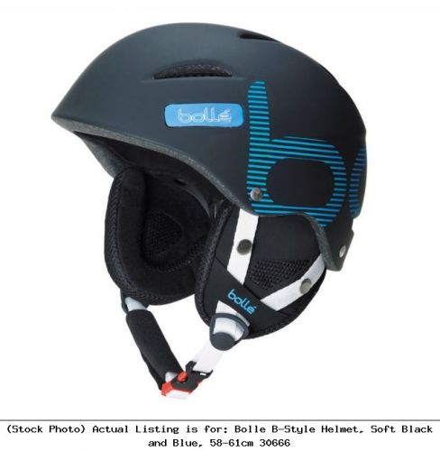 Bolle B-Style Helmet, Soft Black and Blue, 58-61cm 30666