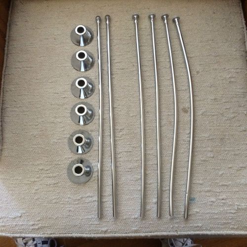 Lot of 6 Chrome Supply Lines 1/2 &#034; and  3/8 &#034; Clawfoot tub feet 20 inch