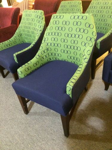 PAIRs Contemporary Blue &amp; Green Color Club Chairs/ Lounge Chairs  22&#034; w