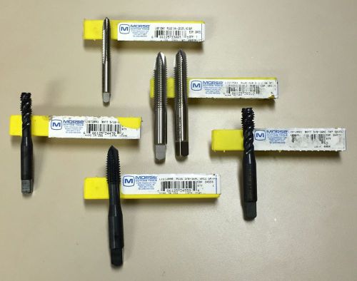 6 Pc Assorted Lot of Morse Cutting Tools Taps