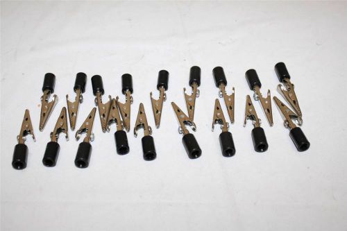 Mueller #60HS Lot of 18 Alligator Clips w/ Black Acetate Handle/Screw Made in US