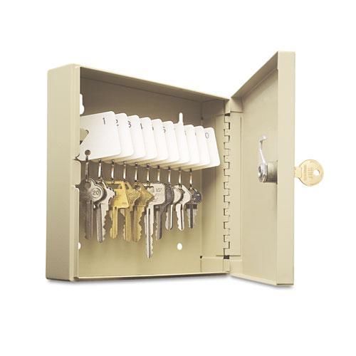 NEW MMF 201901003 Uni-Tag Key Cabinet, 10-Key, Steel, Sand, 16 1/2 x 4 7/8 x 20