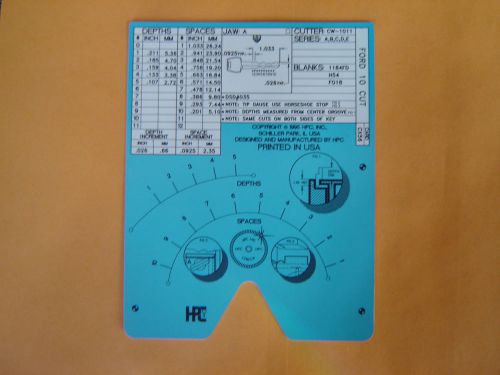 HPC 1200 CX56 Code card  used Like Brand  New FORD 10-Cut locks