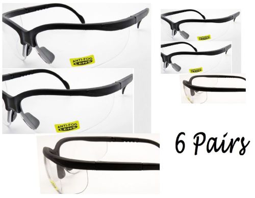 6 pairs blue moon safety glasses wrap around adjustable temples meets ansi z87 for sale
