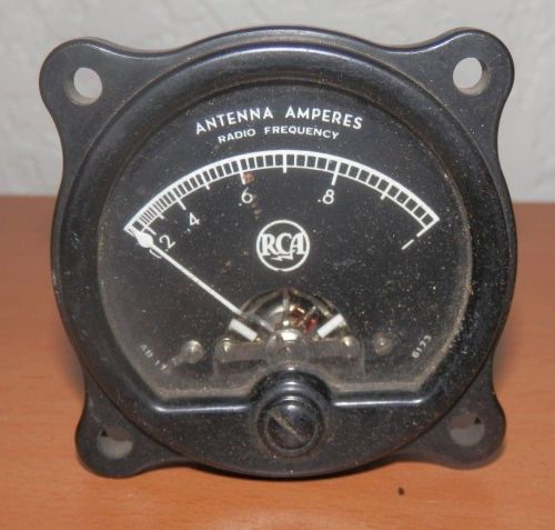 Vintage RCA Antenna Amperes Radio Frequency 0-1 Analog Panel Meter Gauge AB-17