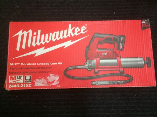 New Open Box Milwaukee M12 Cordless Grease Gun 2446-21XC