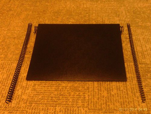 SET-Black Leatherette Report Covers 16mm+plastic coils-25 pcs-up to 200 sheets