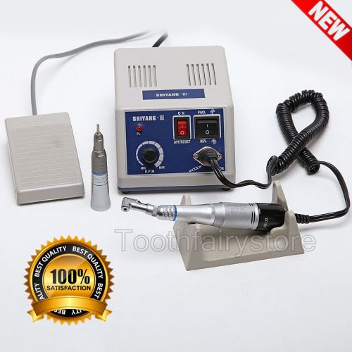 Dental lab marathon n3 electric micro motor w/ contra angle straight handpiece for sale