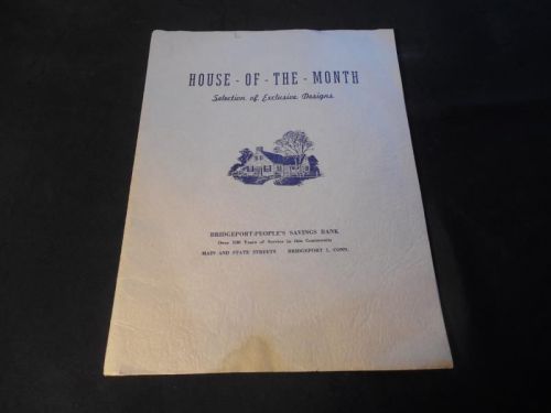 Vintage 1940s 30s 50s House of the Month Bridgeport CT Conn Sample Design Book