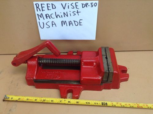 Vintage Reed Dp-50 Bench Machinist Vise Shop Lateral Repair 5&#034; Jaw Heavy Machine