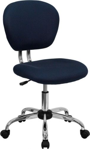 Mid-Back Navy Mesh Task Chair with Chrome Base (MF-H-2376-F-NAVY-GG)