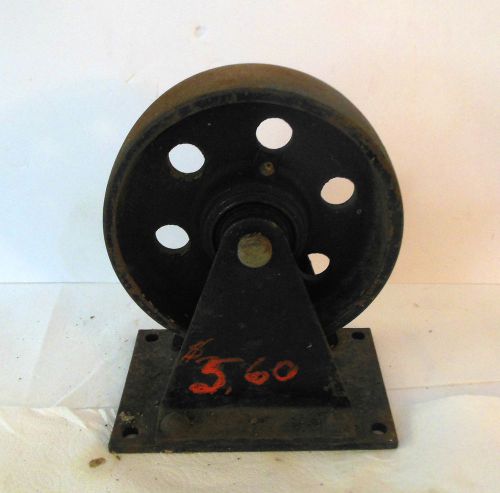 Antique  industrial railroad   factory cart cast iron metal 8&#039;&#039; wheel caster for sale