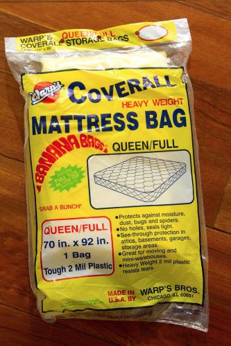Heavy Weight Mattress Bag - Queen/Full Size - 2 Mil Plastic - Made in USA