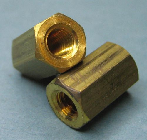 20 - pieces brass nut spacer standoff 1/2&#034;-long 5/16&#034;-hex 10-32 threads for sale
