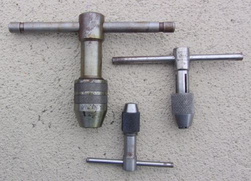 lot of 3 machinist tap handles - Craftsman 4067 - G T D 329 - L.S. Starrett 93A