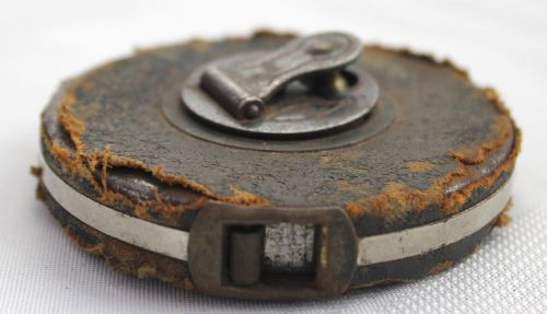 Vintage Steel Measuring Tape 50 Ft Distressed Old Prop Antique