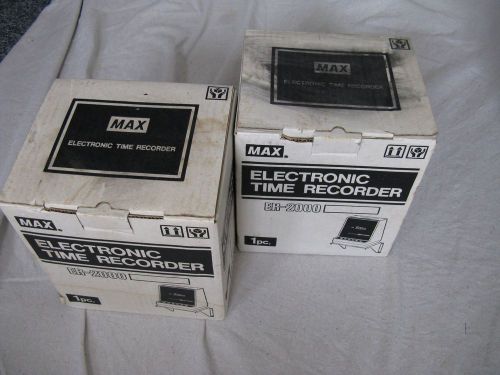 Max Co. LTD. Electronic Time Recorder # ER-2000 New In The Box Made In Japan