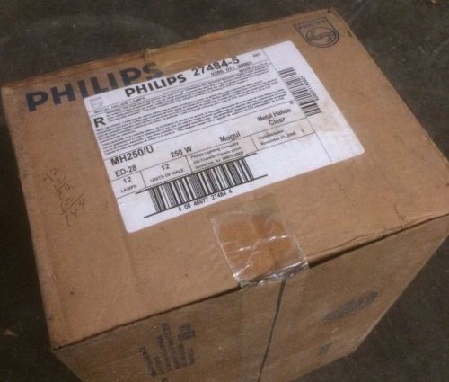 NOS Lot Box Of (12) Philips MH250/U 250 W Metal Halide Light Bulb