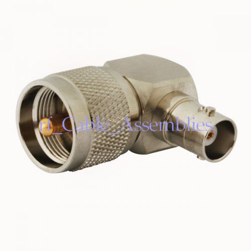 4x uhf pl259 pl-259 male plug to bnc female right angle 90° rf adapter connector for sale