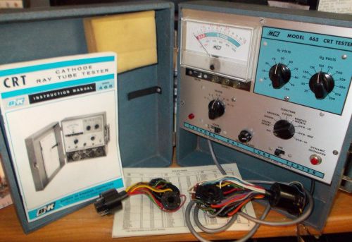 Bk 465 crt cathode ray television tube tester (works), manuals, extras, case for sale