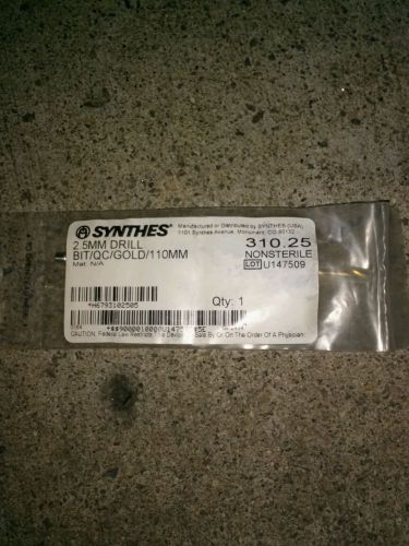 Synthes Orthopedic 2.5mm X 110mm Quick Coupling Drill Bit  310.25